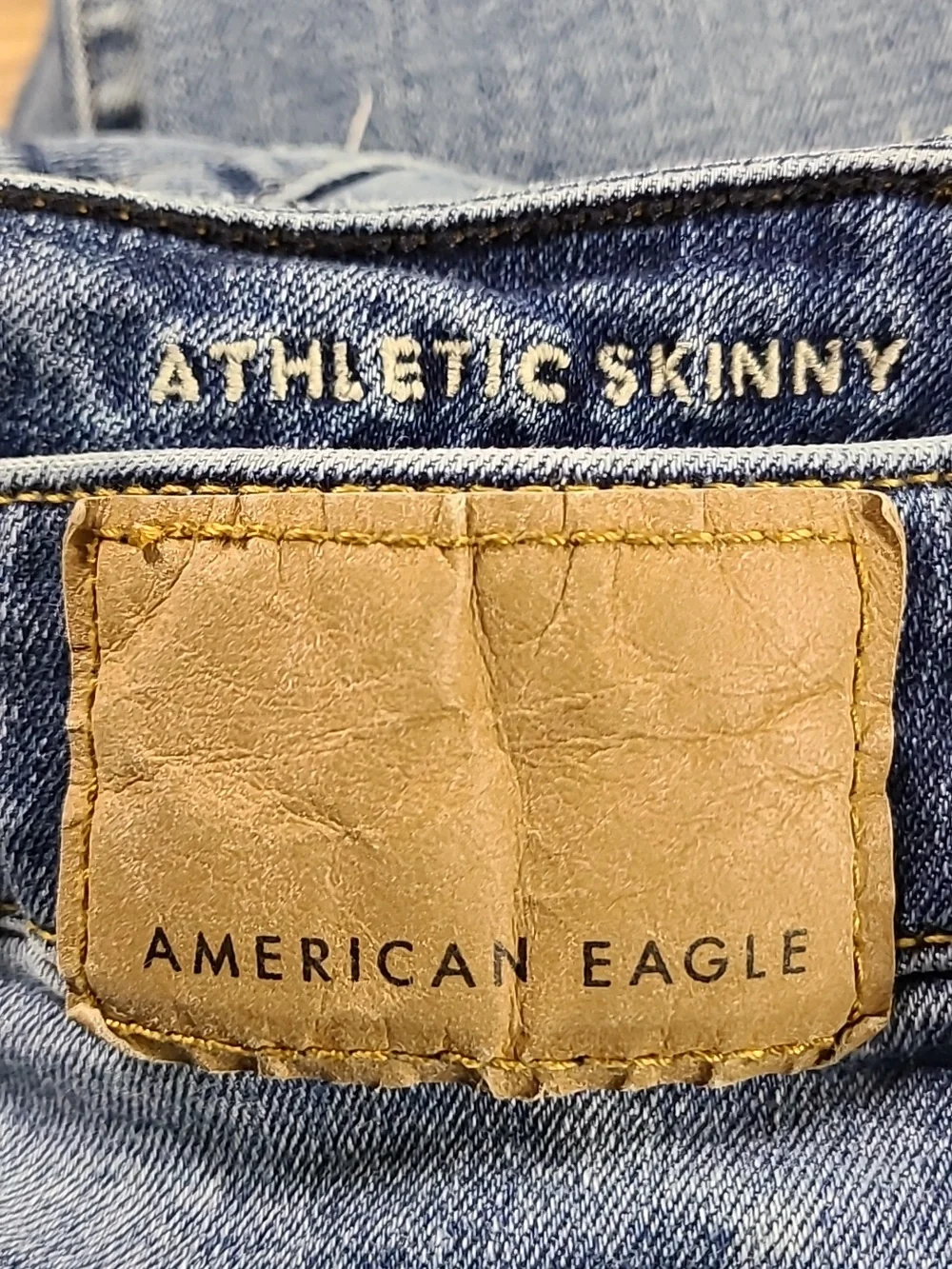 American Eagle Athletic Skinny 29x27 Pre-owned Destroyed Denim Strech Jeans